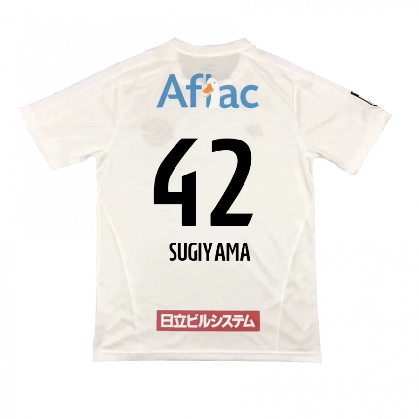 Niño Camiseta Shunnosuke Sugiyama #42 Blanco Negro 2ª Equipación 2024/25 La Camisa Chile