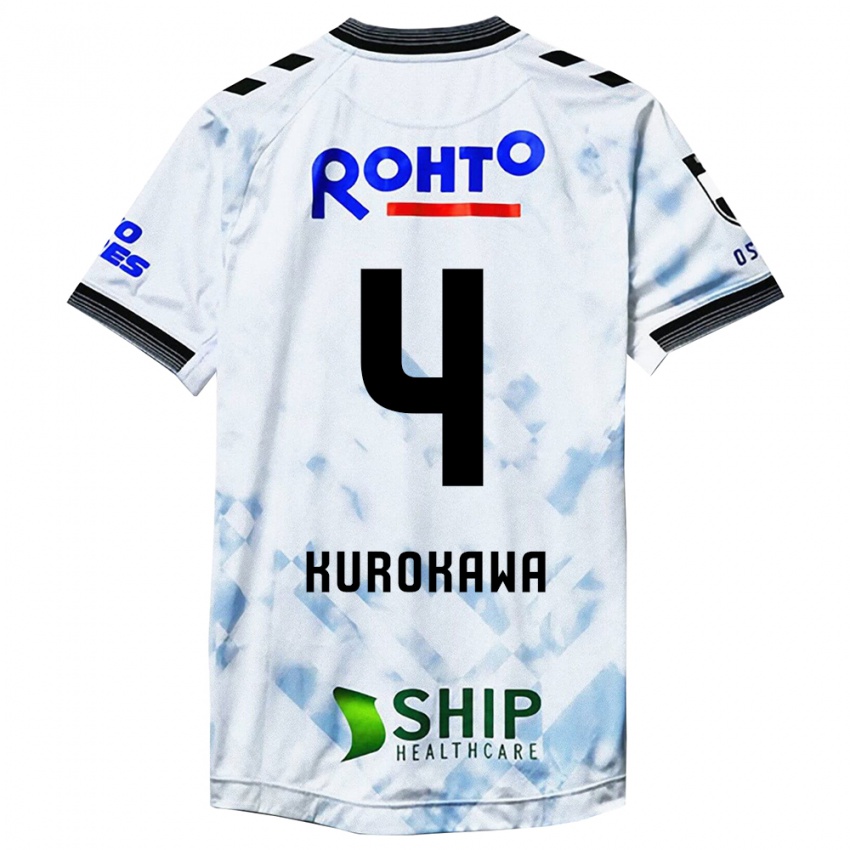 Niño Camiseta Keisuke Kurokawa #4 Blanco Negro 2ª Equipación 2024/25 La Camisa Chile