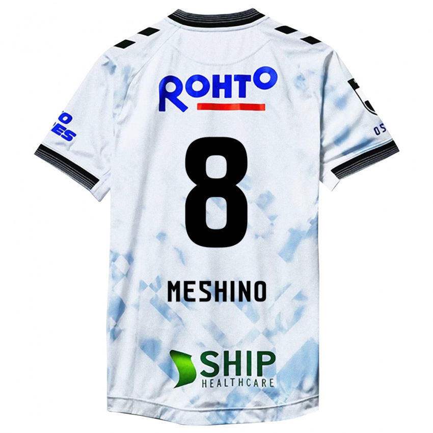 Niño Camiseta Ryotaro Meshino #8 Blanco Negro 2ª Equipación 2024/25 La Camisa Chile