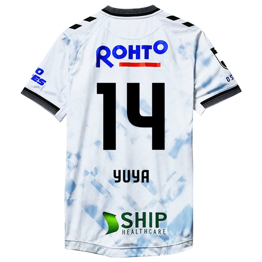 Niño Camiseta Yuya Fukuda #14 Blanco Negro 2ª Equipación 2024/25 La Camisa Chile