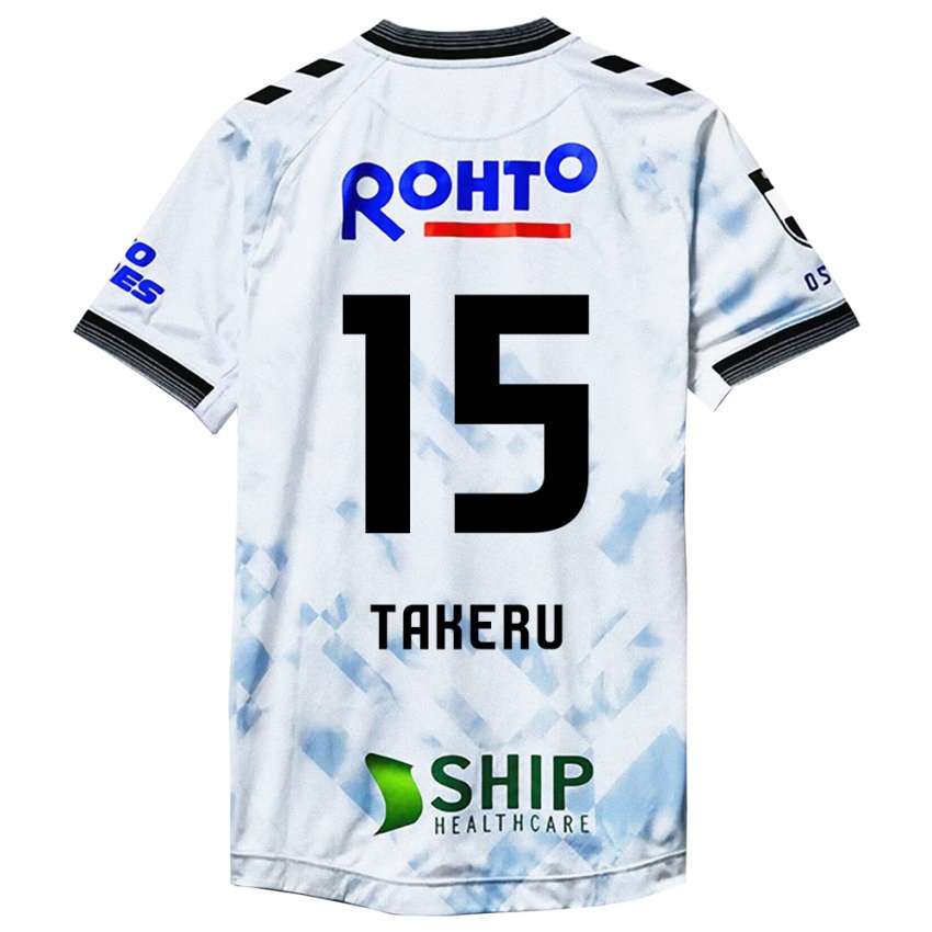 Niño Camiseta Takeru Kishimoto #15 Blanco Negro 2ª Equipación 2024/25 La Camisa Chile