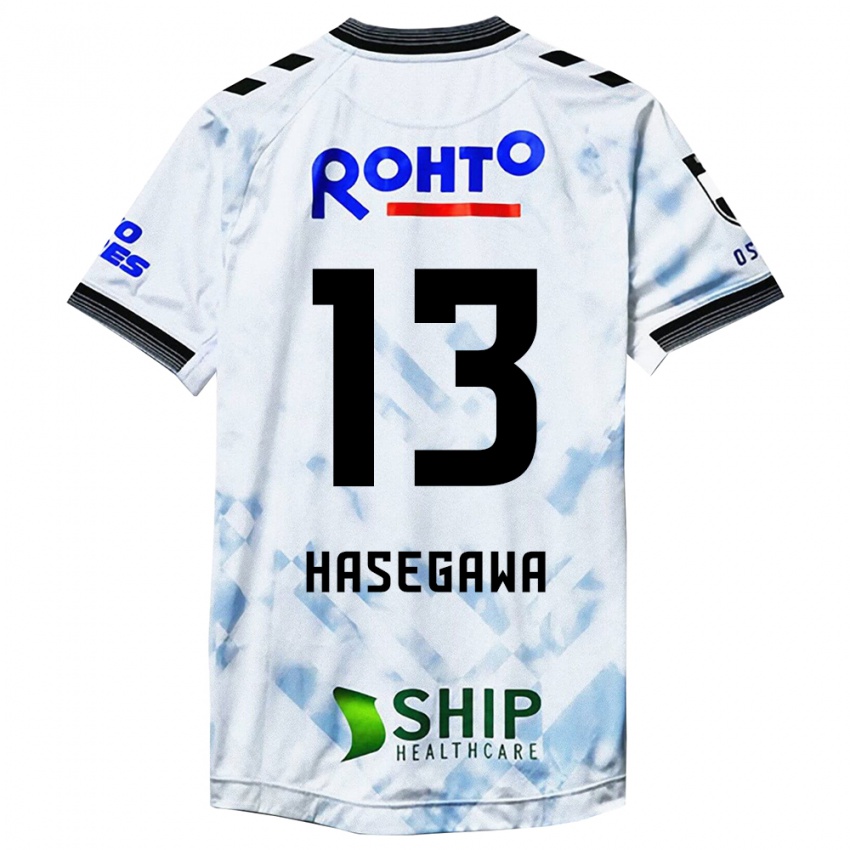 Niño Camiseta Kosei Hasegawa #13 Blanco Negro 2ª Equipación 2024/25 La Camisa Chile