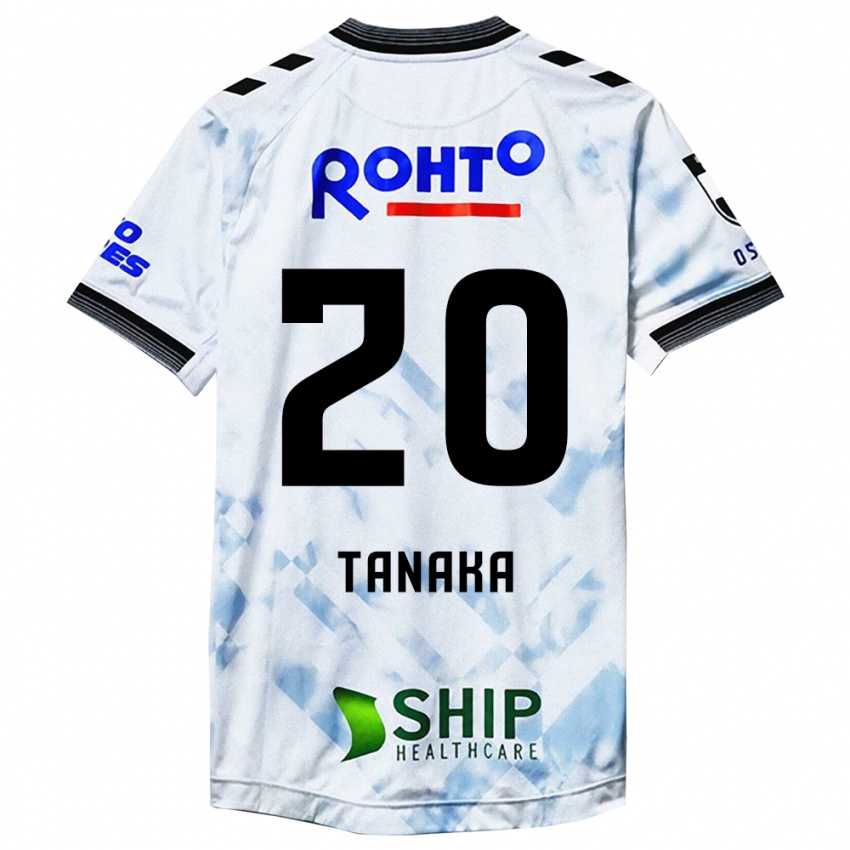 Niño Camiseta Hyoga Tanaka #20 Blanco Negro 2ª Equipación 2024/25 La Camisa Chile