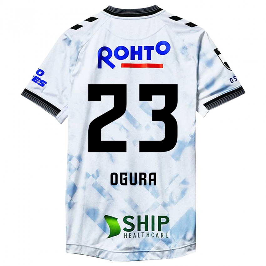 Niño Camiseta Shimpei Ogura #23 Blanco Negro 2ª Equipación 2024/25 La Camisa Chile