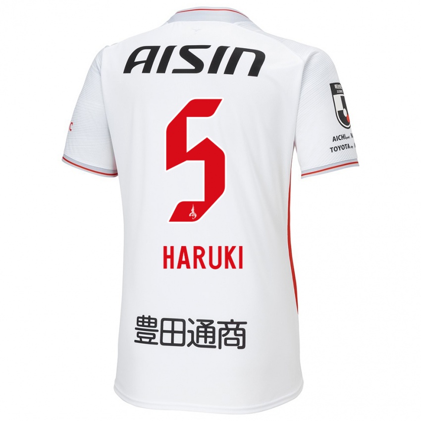 Niño Camiseta Haruki Yoshida #5 Blanco Amarillo Rojo 2ª Equipación 2024/25 La Camisa Chile