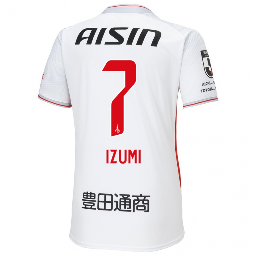 Niño Camiseta Ryuji Izumi #7 Blanco Amarillo Rojo 2ª Equipación 2024/25 La Camisa Chile