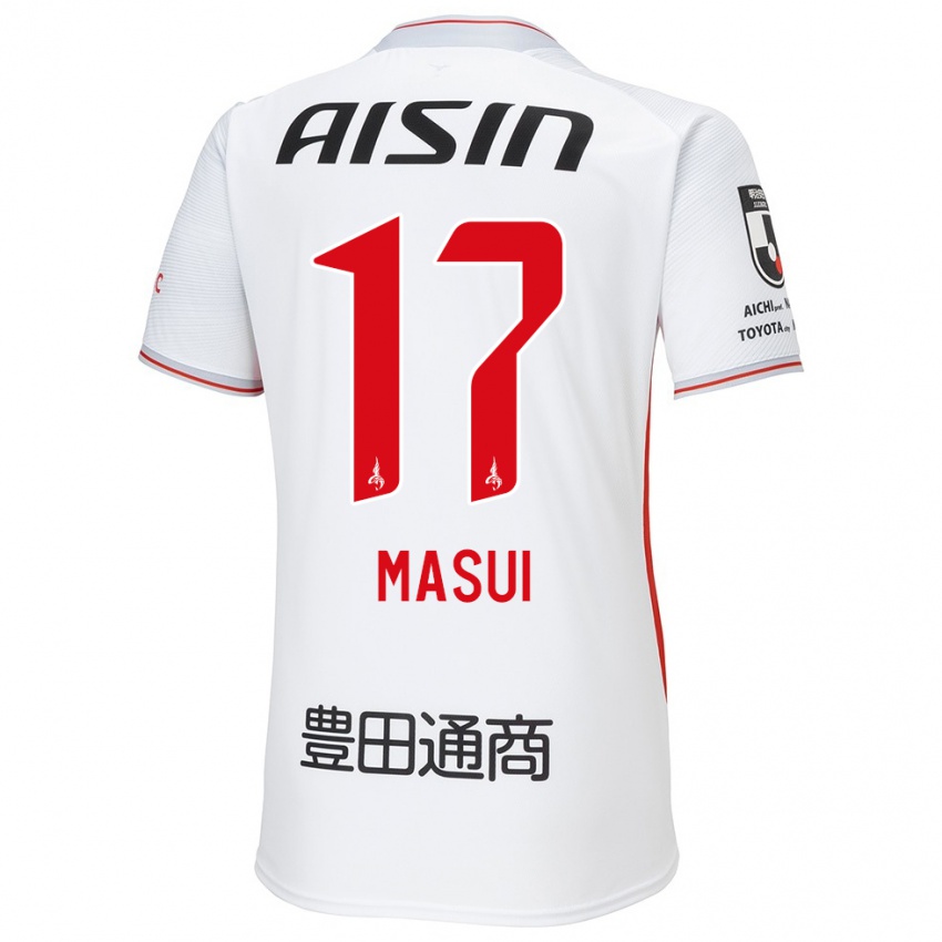 Niño Camiseta Ken Masui #17 Blanco Amarillo Rojo 2ª Equipación 2024/25 La Camisa Chile