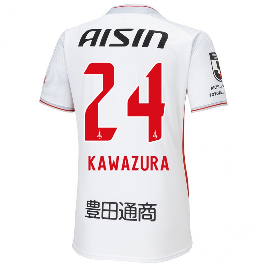 Niño Camiseta Akinari Kawazura #24 Blanco Amarillo Rojo 2ª Equipación 2024/25 La Camisa Chile