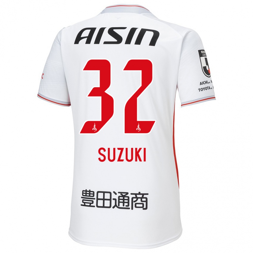 Niño Camiseta Haruto Suzuki #32 Blanco Amarillo Rojo 2ª Equipación 2024/25 La Camisa Chile