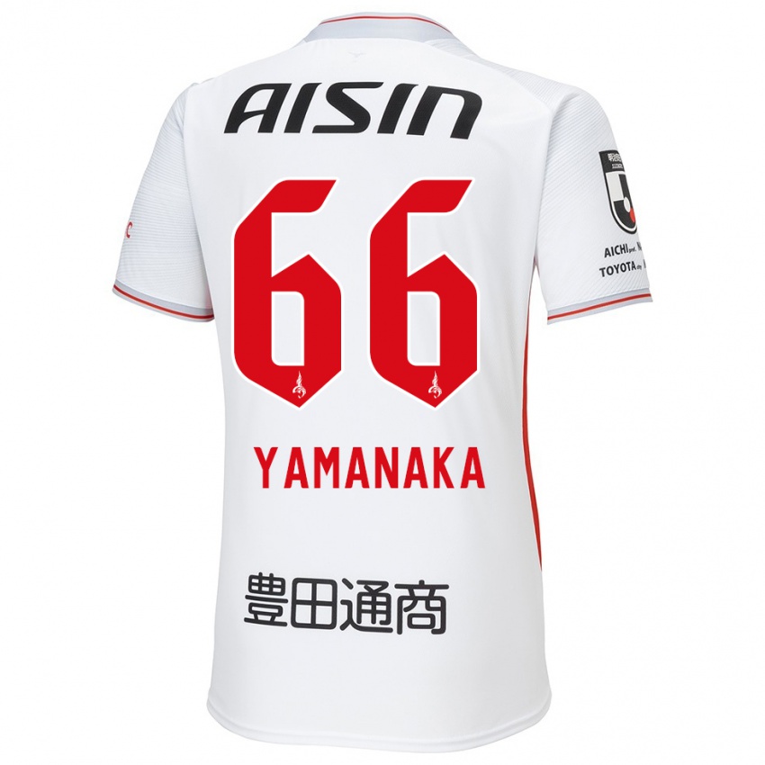 Niño Camiseta Ryosuke Yamanaka #66 Blanco Amarillo Rojo 2ª Equipación 2024/25 La Camisa Chile