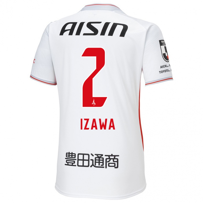 Niño Camiseta Shuto Izawa #2 Blanco Amarillo Rojo 2ª Equipación 2024/25 La Camisa Chile