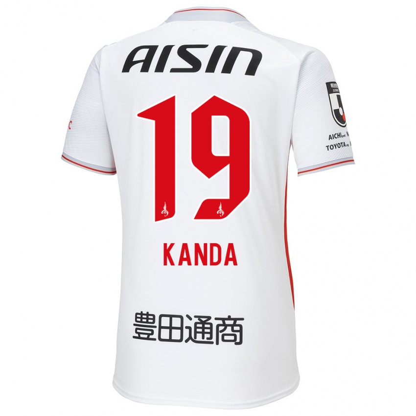 Niño Camiseta Ryu Kanda #19 Blanco Amarillo Rojo 2ª Equipación 2024/25 La Camisa Chile