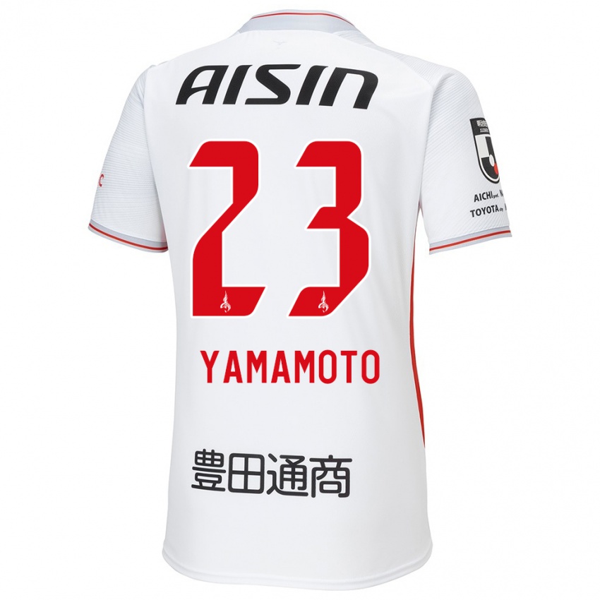 Niño Camiseta Haruki Yamamoto #23 Blanco Amarillo Rojo 2ª Equipación 2024/25 La Camisa Chile