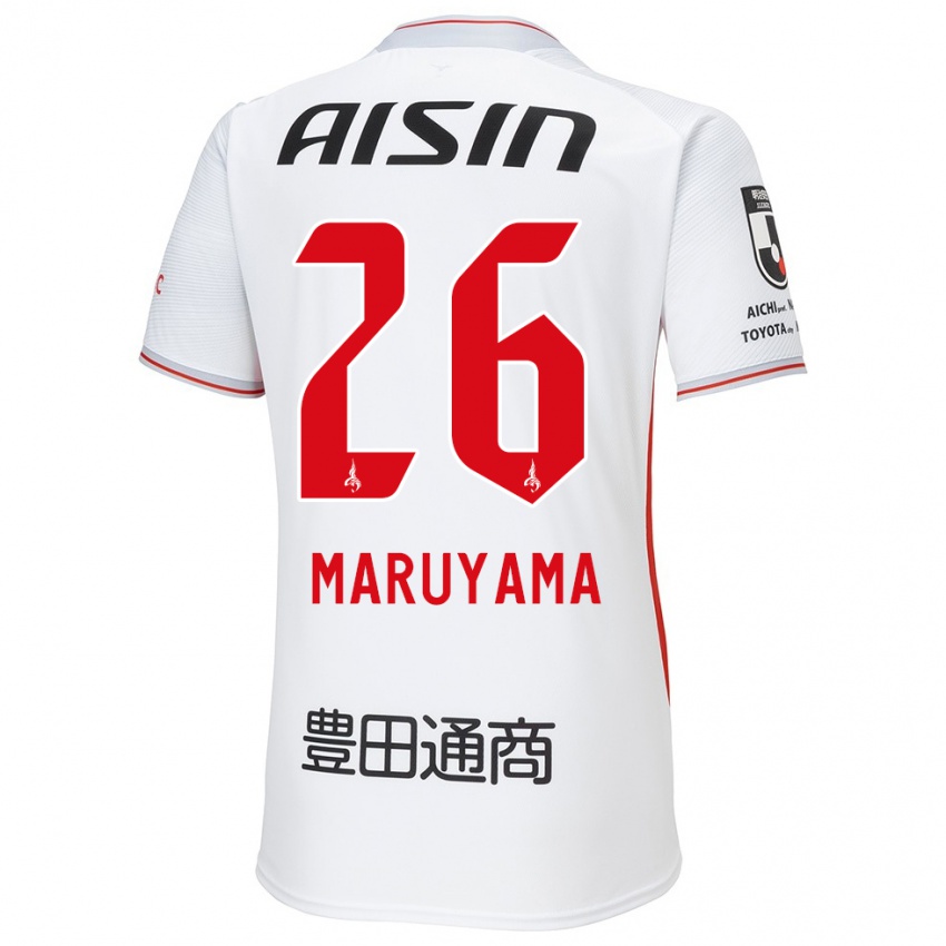 Niño Camiseta Serato Maruyama #26 Blanco Amarillo Rojo 2ª Equipación 2024/25 La Camisa Chile