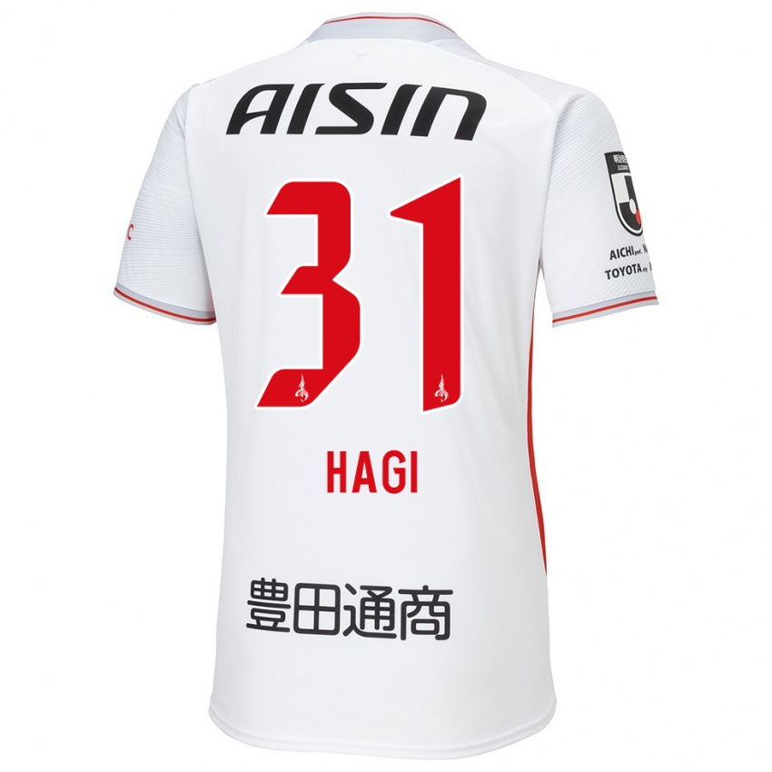 Niño Camiseta Hiroaki Hagi #31 Blanco Amarillo Rojo 2ª Equipación 2024/25 La Camisa Chile