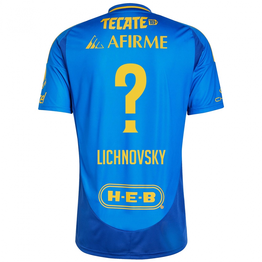 Niño Camiseta Igor Lichnovsky #0 Azul Amarillo 2ª Equipación 2024/25 La Camisa Chile