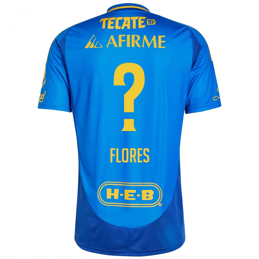 Niño Camiseta Hernán Flores #0 Azul Amarillo 2ª Equipación 2024/25 La Camisa Chile