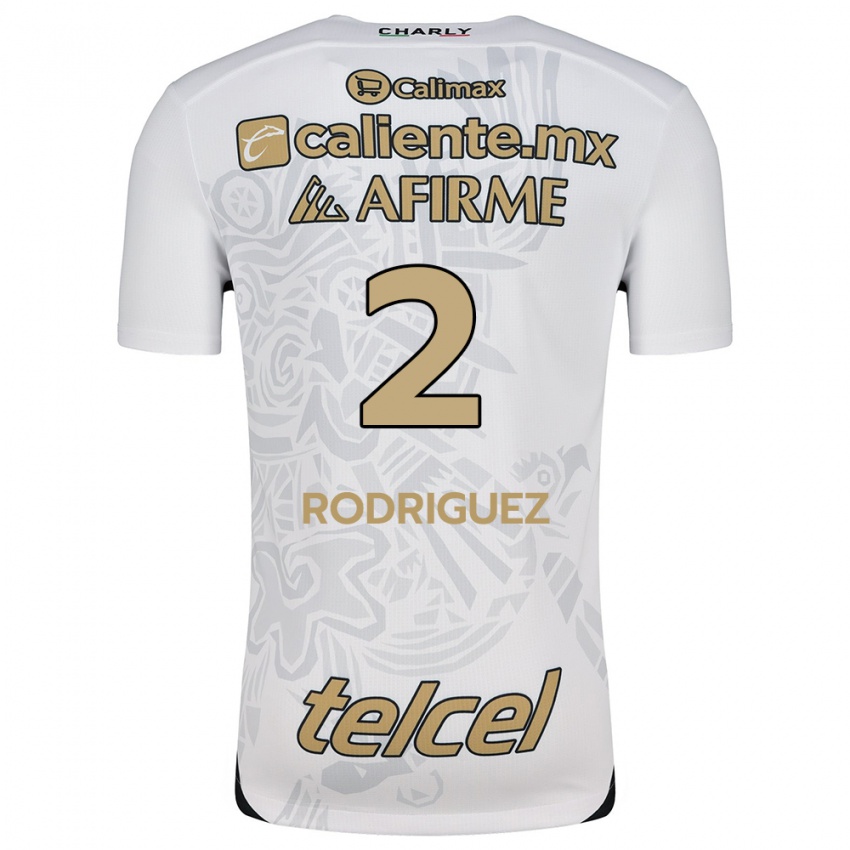 Niño Camiseta Antonio Rodríguez #2 Blanco Negro 2ª Equipación 2024/25 La Camisa Chile