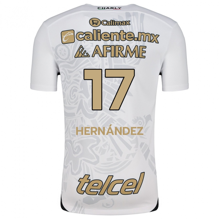 Niño Camiseta Rubén Hernández #17 Blanco Negro 2ª Equipación 2024/25 La Camisa Chile