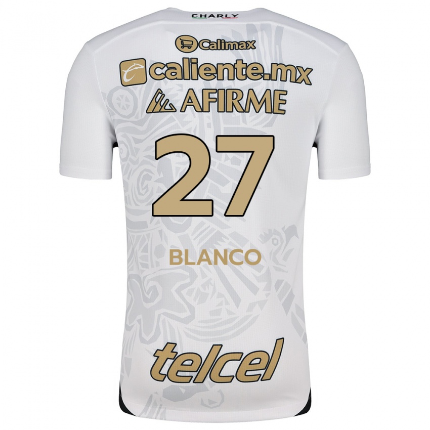 Niño Camiseta Domingo Blanco #27 Blanco Negro 2ª Equipación 2024/25 La Camisa Chile