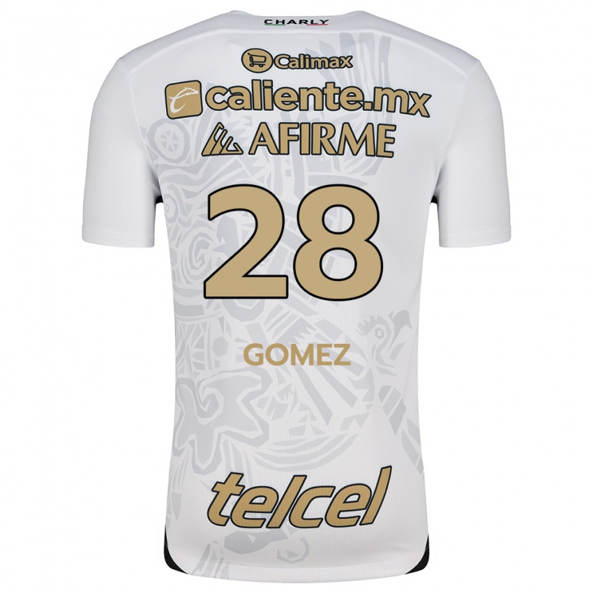 Niño Camiseta Alejandro Gómez #28 Blanco Negro 2ª Equipación 2024/25 La Camisa Chile