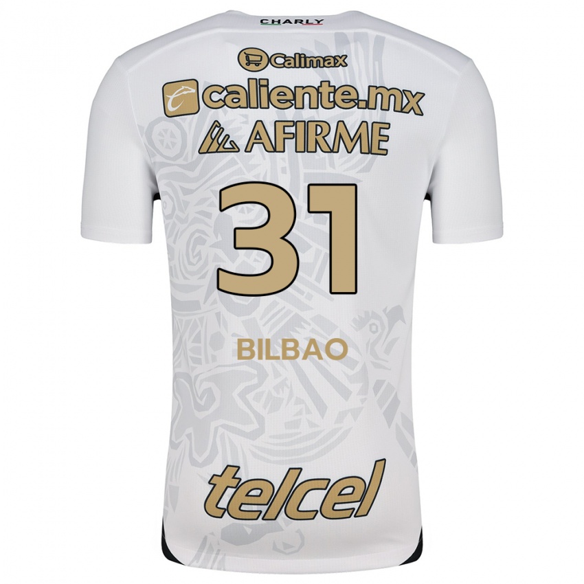 Niño Camiseta Unai Bilbao #31 Blanco Negro 2ª Equipación 2024/25 La Camisa Chile