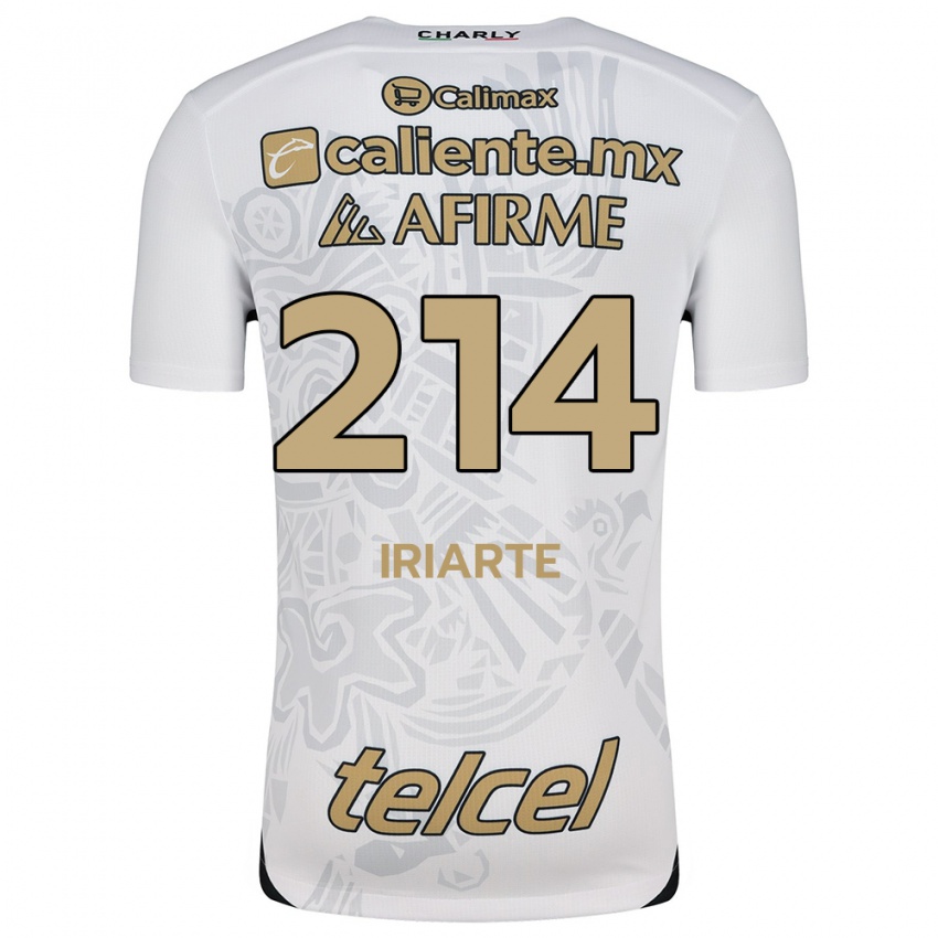 Niño Camiseta Oliver Iriarte #214 Blanco Negro 2ª Equipación 2024/25 La Camisa Chile