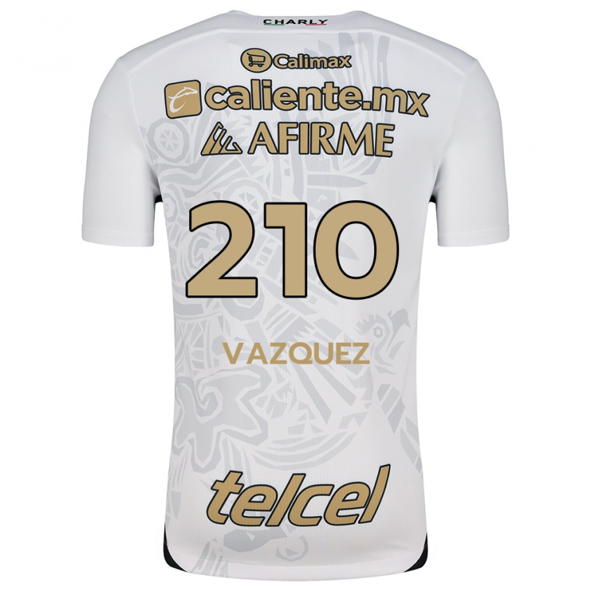 Niño Camiseta Daniel Vázquez #210 Blanco Negro 2ª Equipación 2024/25 La Camisa Chile