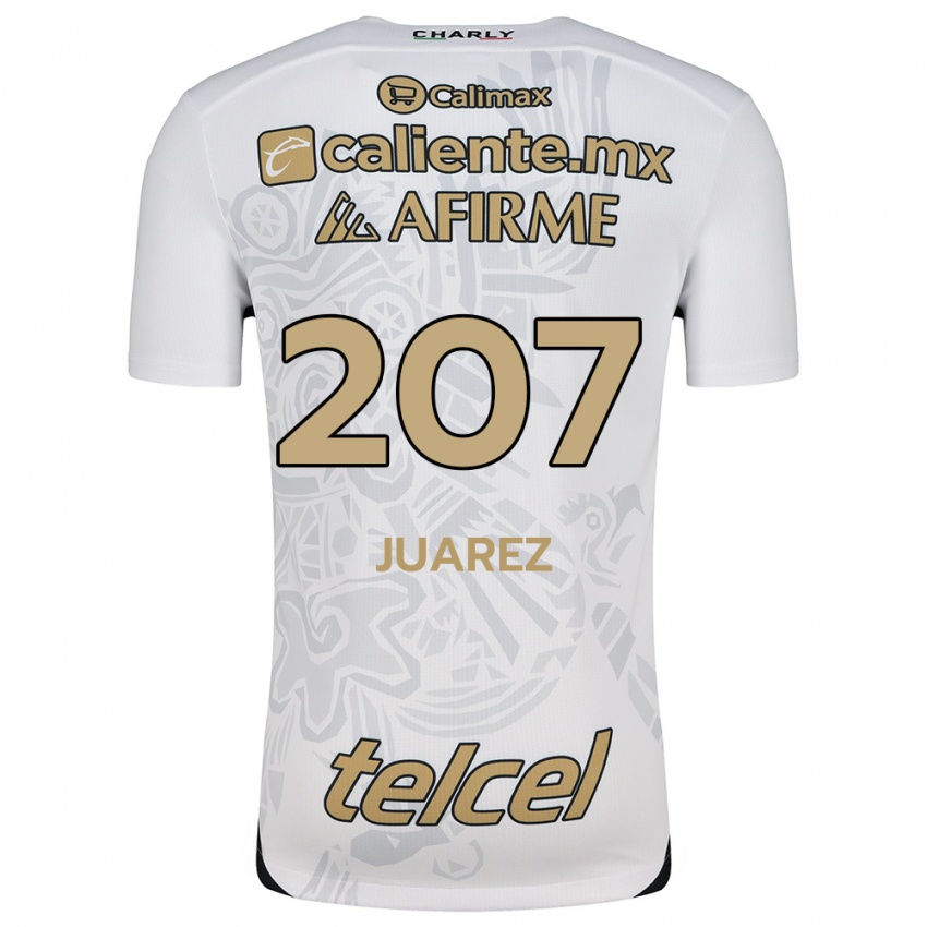 Niño Camiseta José Juárez #207 Blanco Negro 2ª Equipación 2024/25 La Camisa Chile