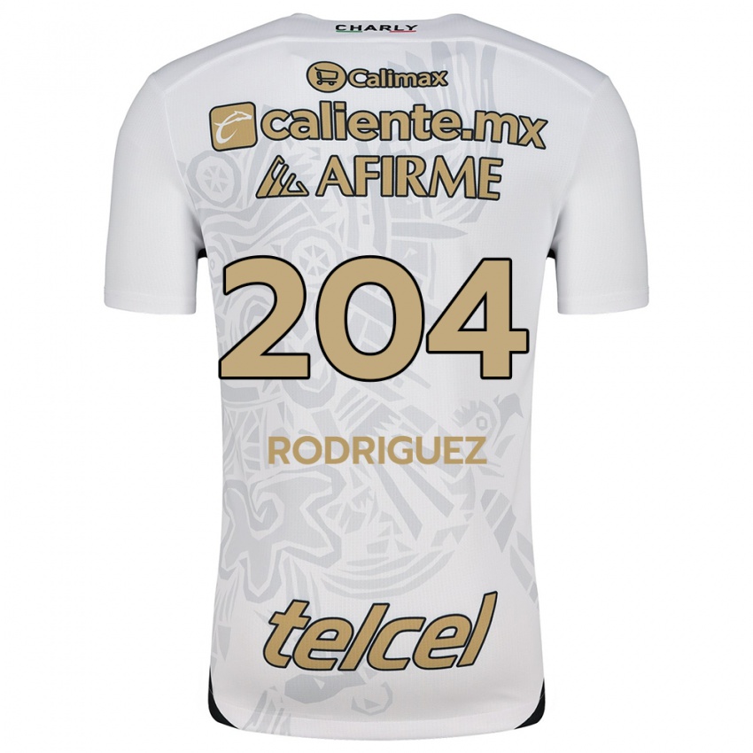 Niño Camiseta Jesús Rodríguez #204 Blanco Negro 2ª Equipación 2024/25 La Camisa Chile