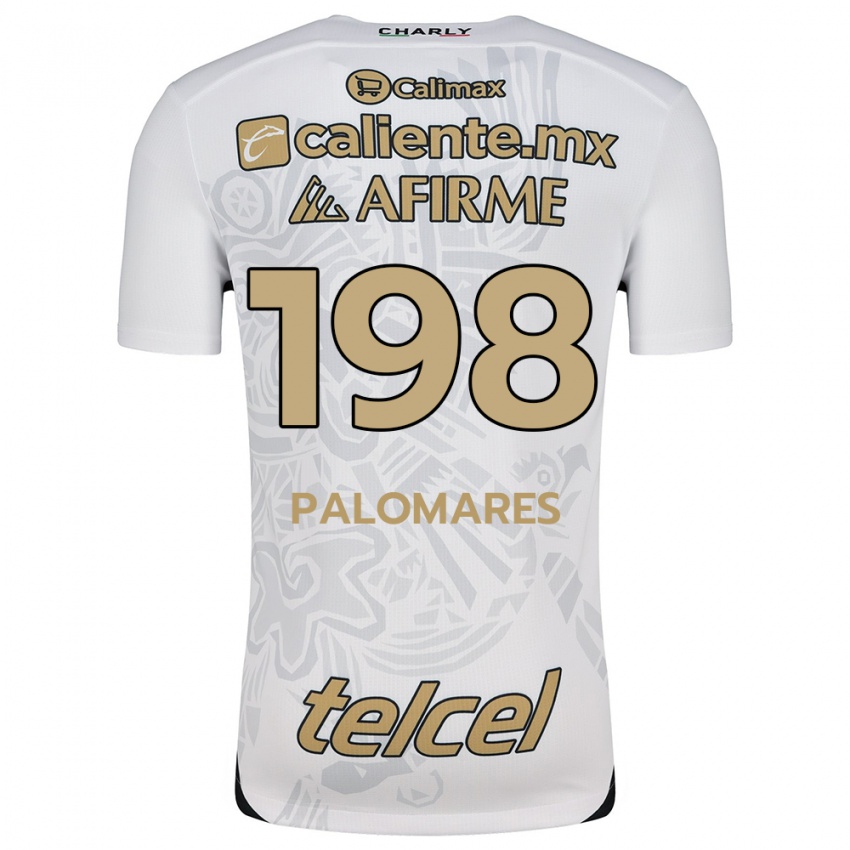 Niño Camiseta Ramón Palomares #198 Blanco Negro 2ª Equipación 2024/25 La Camisa Chile