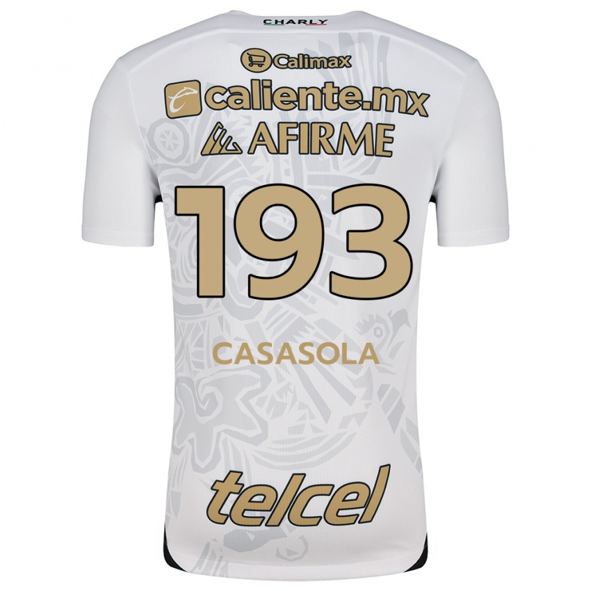 Niño Camiseta Axel Casasola #193 Blanco Negro 2ª Equipación 2024/25 La Camisa Chile