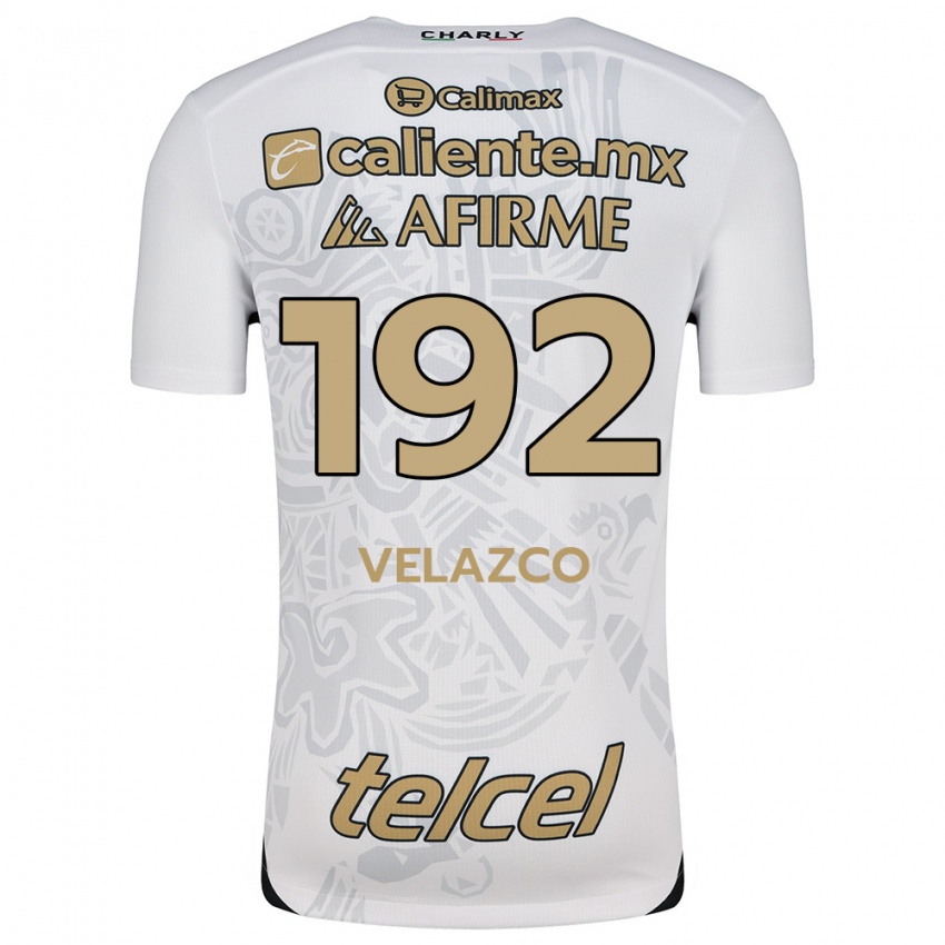 Niño Camiseta Emiliano Velazco #192 Blanco Negro 2ª Equipación 2024/25 La Camisa Chile