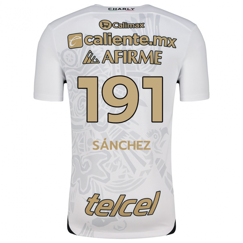 Niño Camiseta Diego Sánchez #191 Blanco Negro 2ª Equipación 2024/25 La Camisa Chile