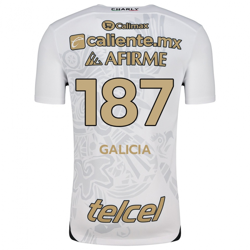 Niño Camiseta Carlos Galicia #187 Blanco Negro 2ª Equipación 2024/25 La Camisa Chile