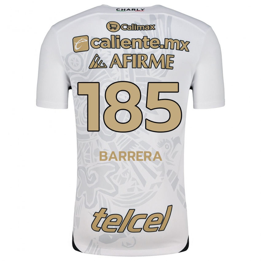 Niño Camiseta Geonathan Barrera #185 Blanco Negro 2ª Equipación 2024/25 La Camisa Chile