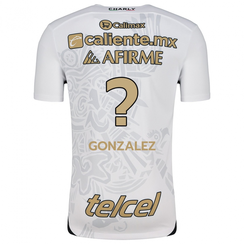 Niño Camiseta Óscar González #0 Blanco Negro 2ª Equipación 2024/25 La Camisa Chile