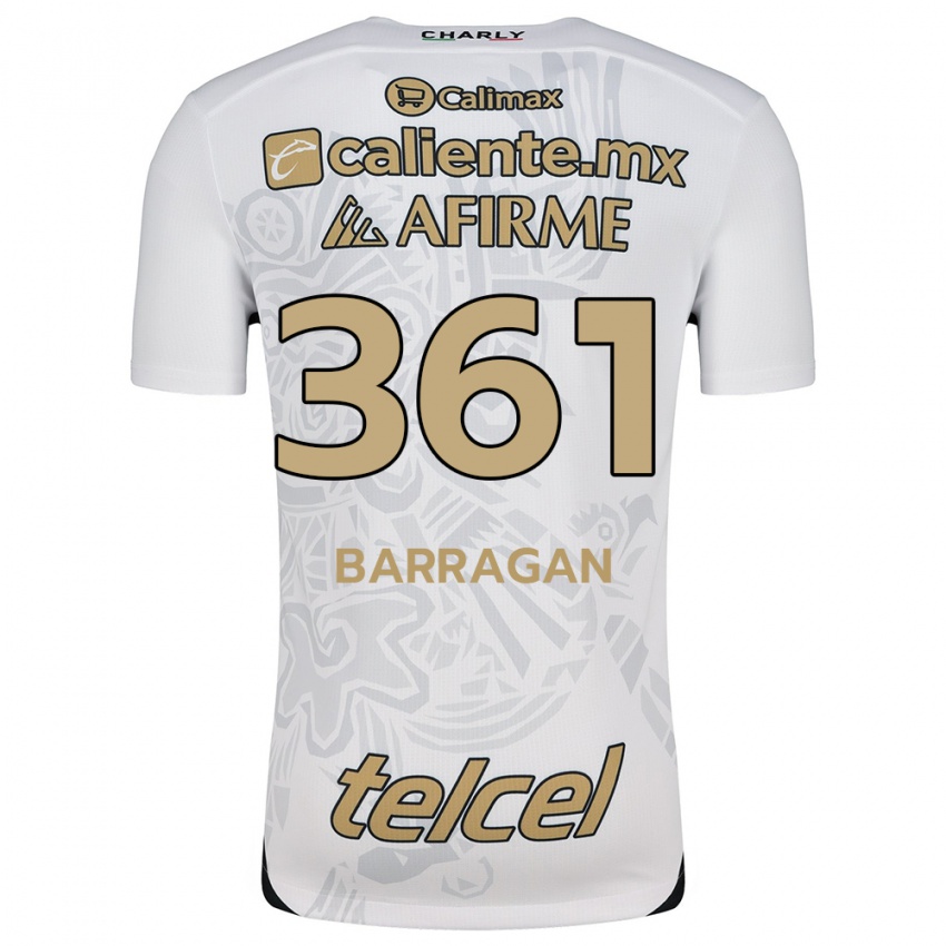 Niño Camiseta Jesús Barragán #361 Blanco Negro 2ª Equipación 2024/25 La Camisa Chile