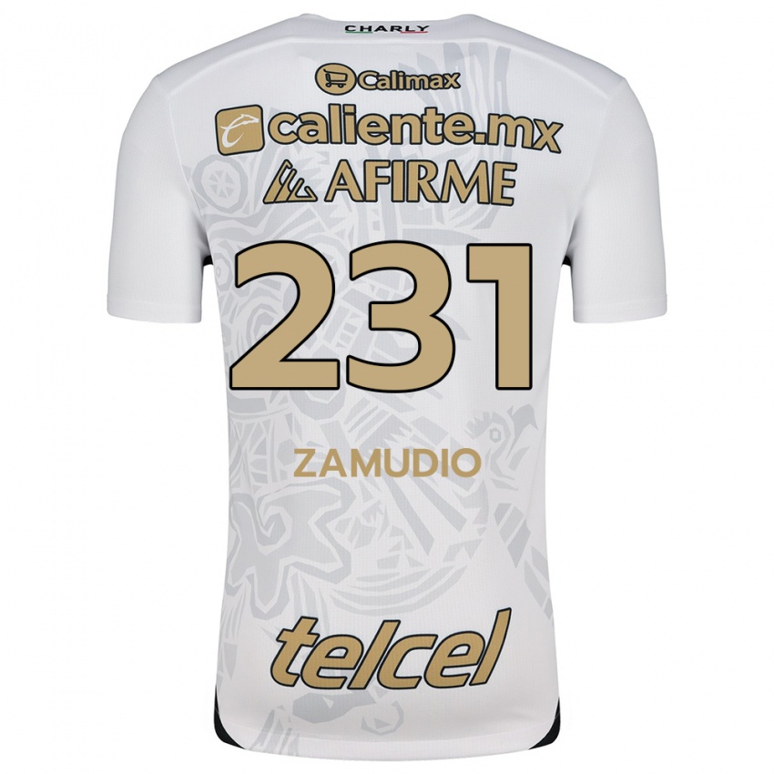 Niño Camiseta Irwin Zamudio #231 Blanco Negro 2ª Equipación 2024/25 La Camisa Chile