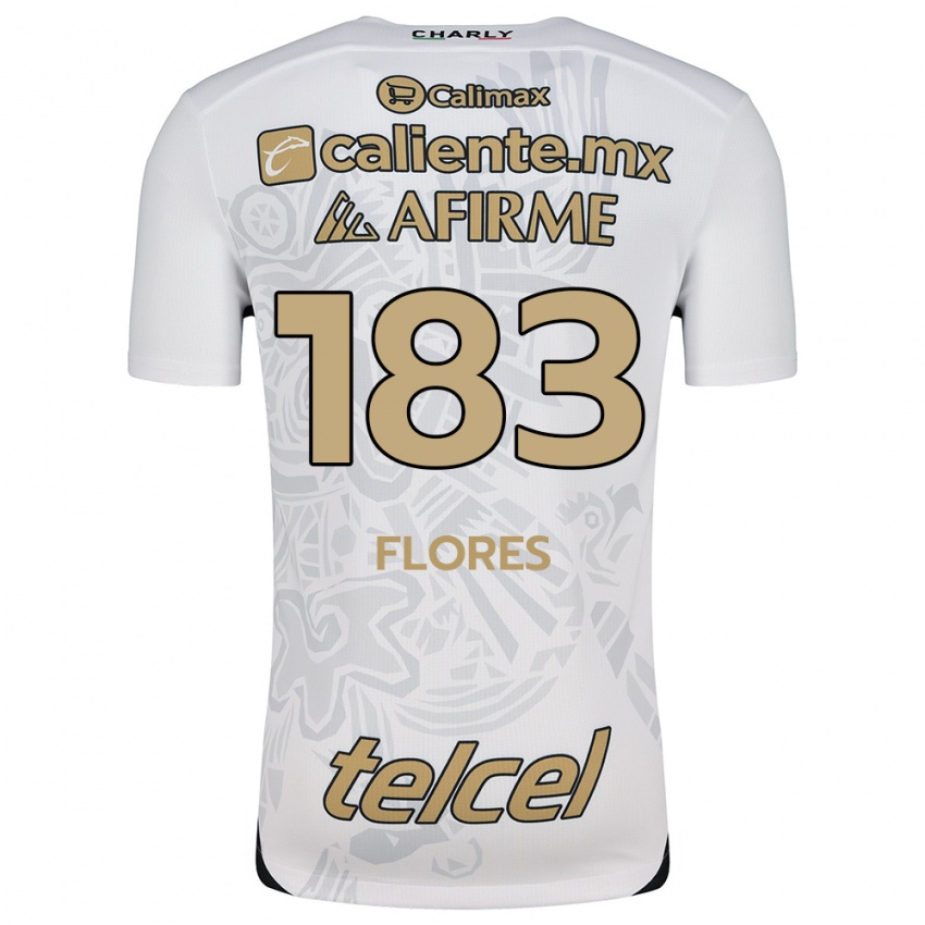 Niño Camiseta Abraham Flores #183 Blanco Negro 2ª Equipación 2024/25 La Camisa Chile