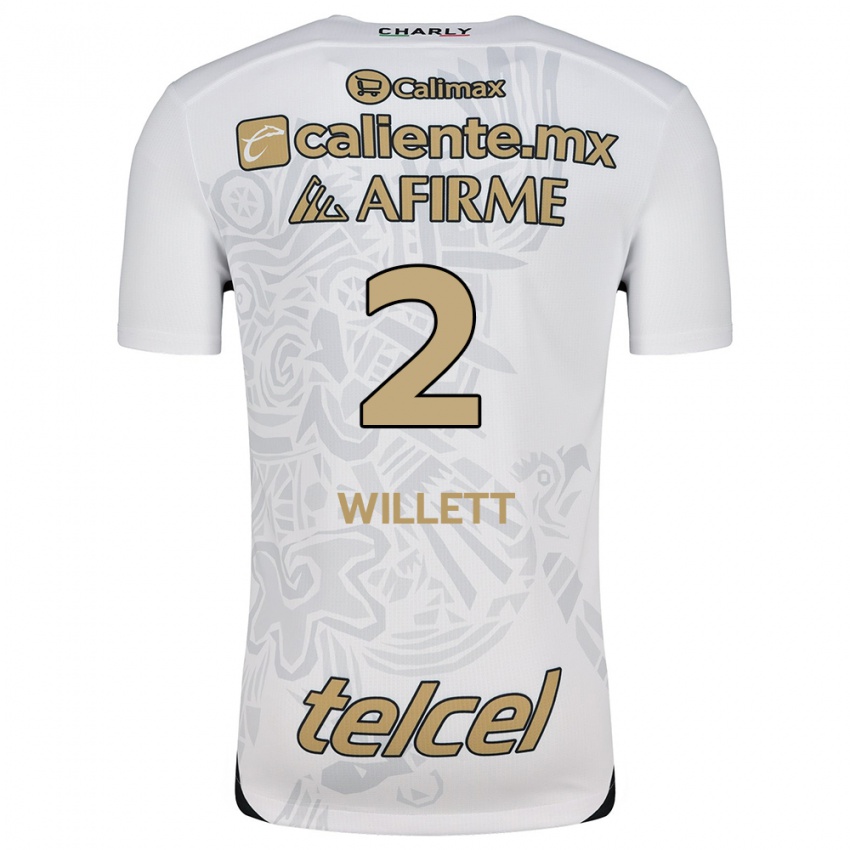 Niño Camiseta Adyson Willett #2 Blanco Negro 2ª Equipación 2024/25 La Camisa Chile