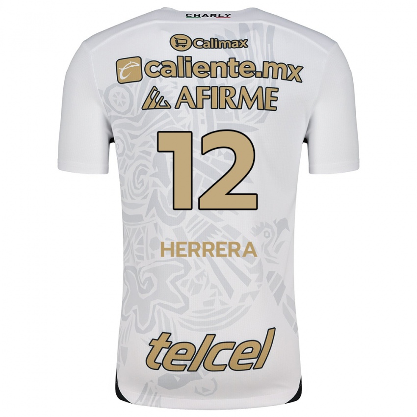 Niño Camiseta Melissa Herrera #12 Blanco Negro 2ª Equipación 2024/25 La Camisa Chile