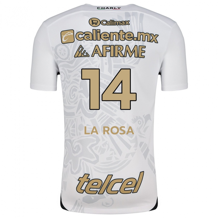 Niño Camiseta Joselyn De La Rosa #14 Blanco Negro 2ª Equipación 2024/25 La Camisa Chile