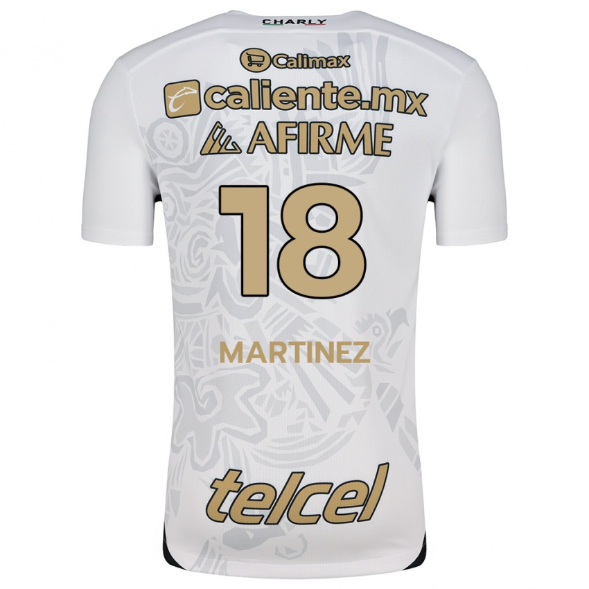 Niño Camiseta Natividad Martínez #18 Blanco Negro 2ª Equipación 2024/25 La Camisa Chile