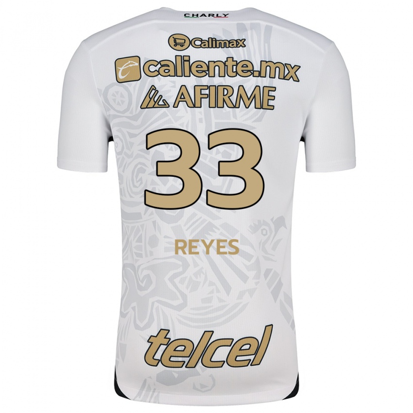 Niño Camiseta Jazmín Reyes #33 Blanco Negro 2ª Equipación 2024/25 La Camisa Chile