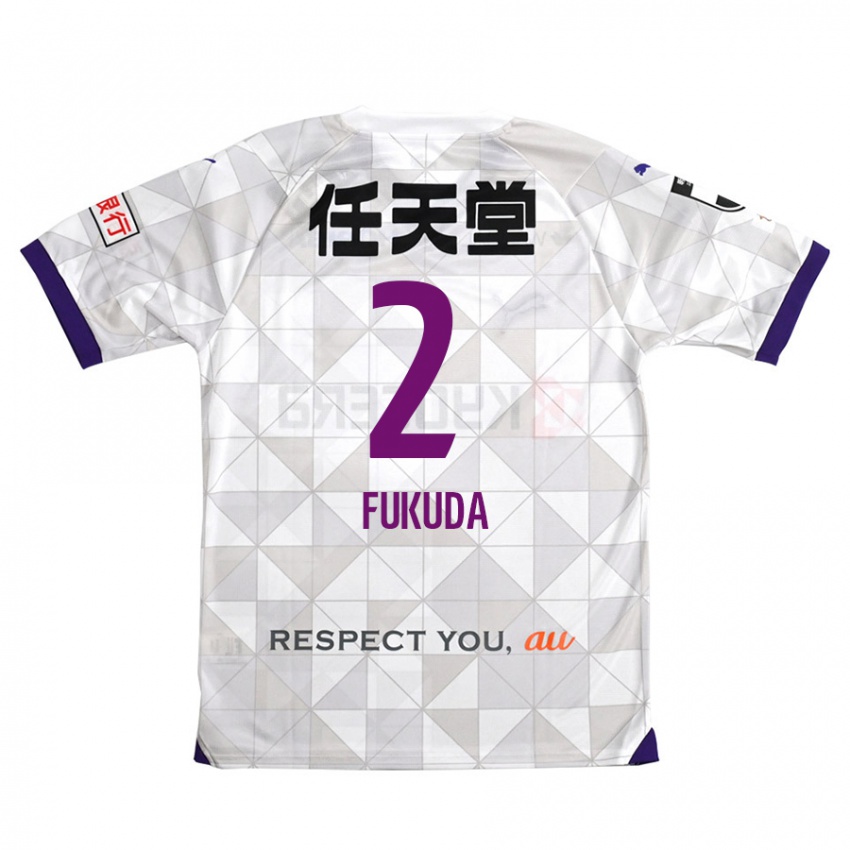 Niño Camiseta Shinnosuke Fukuda #2 Blanco Morado 2ª Equipación 2024/25 La Camisa Chile