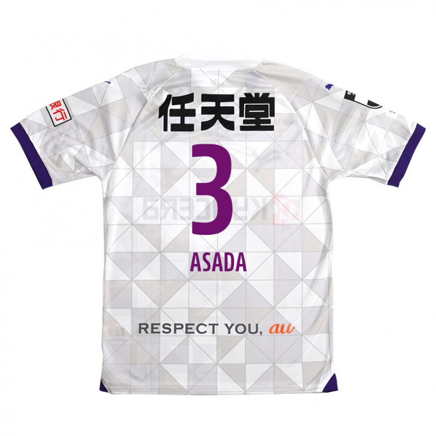 Niño Camiseta Shogo Asada #3 Blanco Morado 2ª Equipación 2024/25 La Camisa Chile