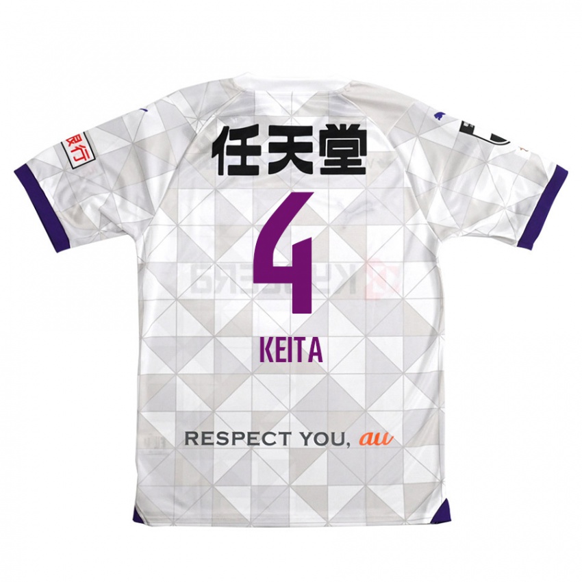 Niño Camiseta Keita Matsuda #4 Blanco Morado 2ª Equipación 2024/25 La Camisa Chile