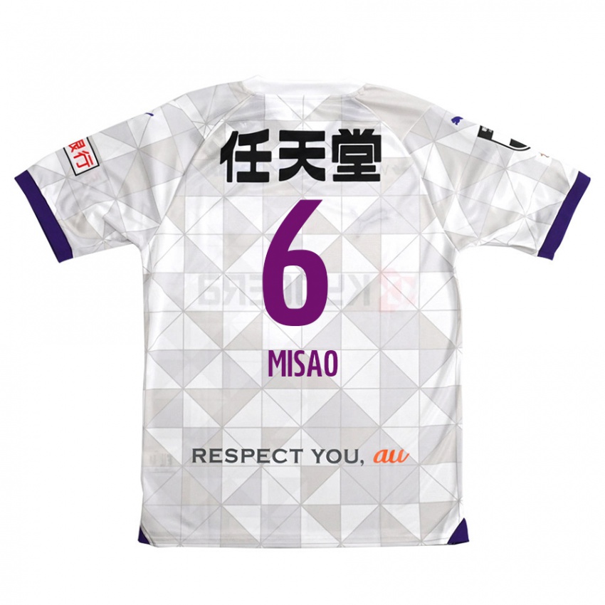 Niño Camiseta Yuto Misao #6 Blanco Morado 2ª Equipación 2024/25 La Camisa Chile