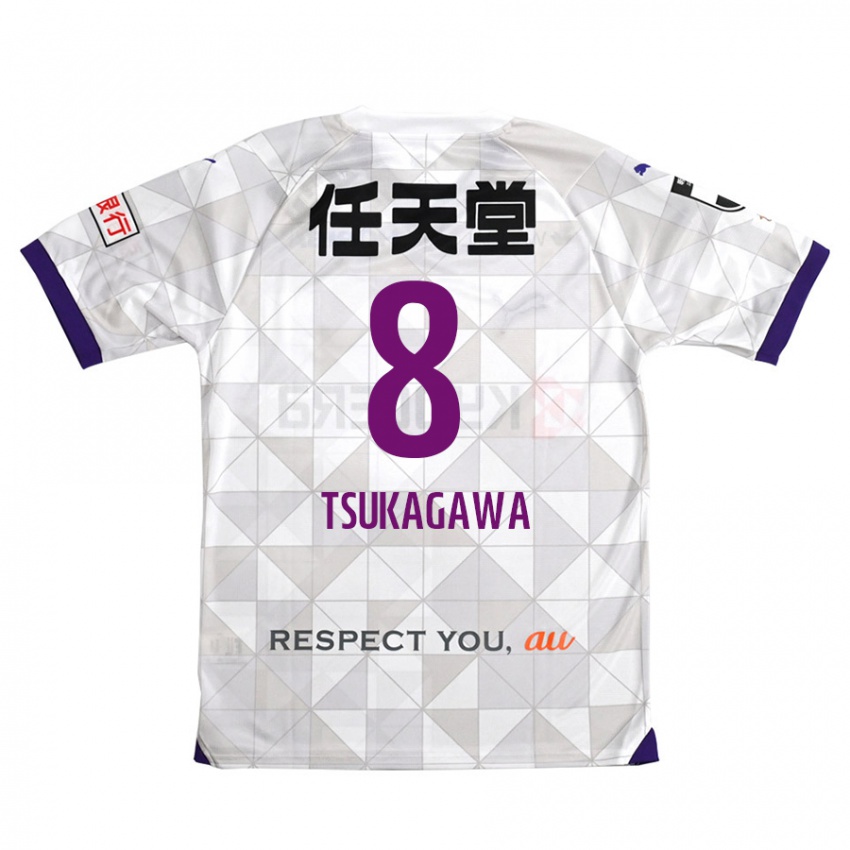 Niño Camiseta Koki Tsukagawa #8 Blanco Morado 2ª Equipación 2024/25 La Camisa Chile